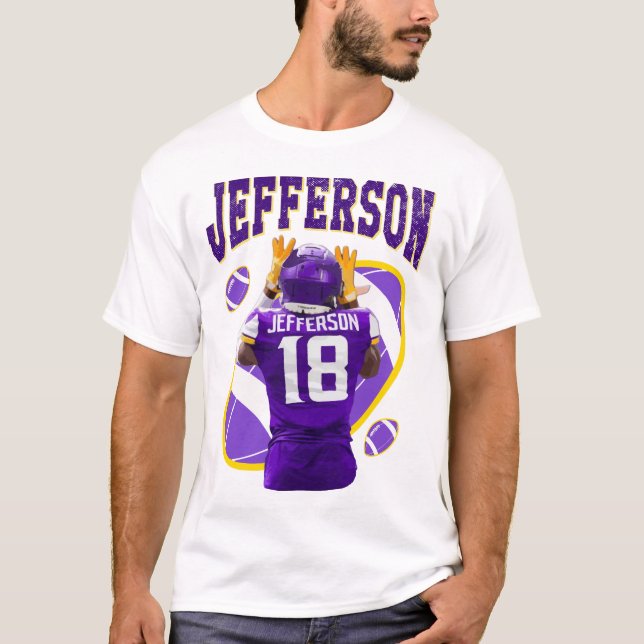 Camiseta Minnesota Vikings Jefferson Futebol da NFL (Frente)