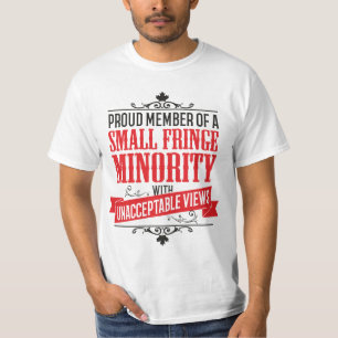 Camiseta Minoria de Pequenas Margens com Visualizações In
