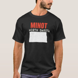 Camiseta Minot North Dakota EUA State America Viagem