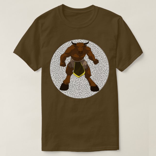 Camiseta Minotaur in front of a Maze (Frente do Design)