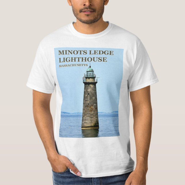 Camiseta Minots Ledge Lighthouse, Massachusetts T-Shirt (Frente)