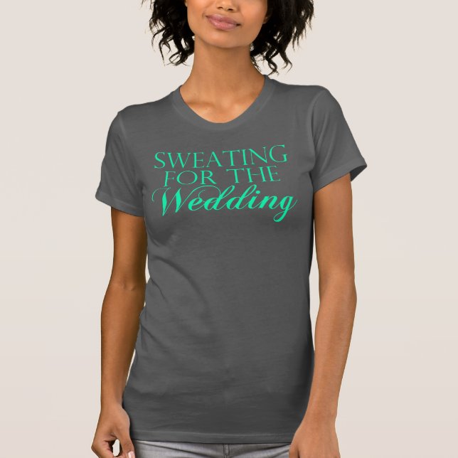 Camiseta Mint & Cinza Suando Pelo Casamento. Singlet (Frente)