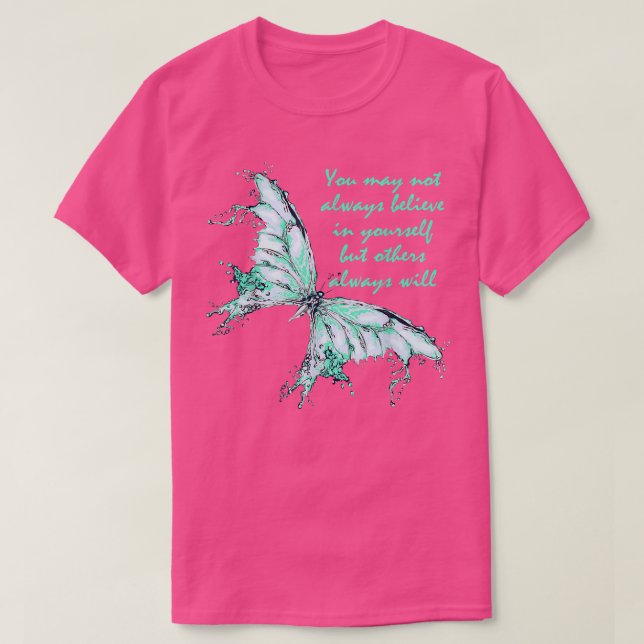 Camiseta Mint Green Butterfly Mental Health Awarness5780 2 (Frente do Design)