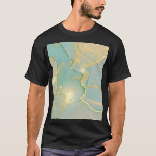 Camiseta Mint Green Dourado Marble: Texturado