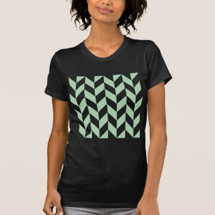 Camiseta Mint Green Herringbone Pattern