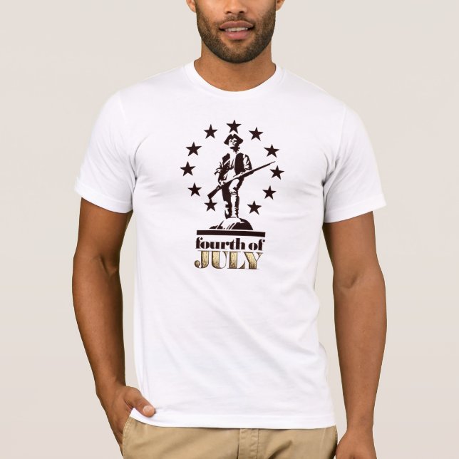 Camiseta Minuteman 4 de julho de 1776 (Frente)