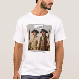Camiseta Minutemen em treinamento.