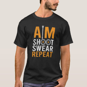 Camiseta Mira Aponta Jura Arqueiro Arco Caça com Arco Alvo