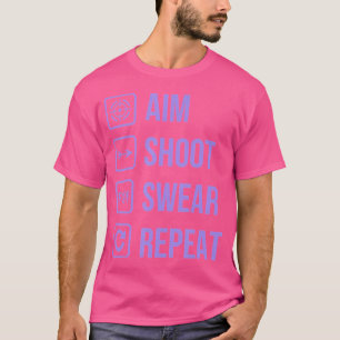 Camiseta Mira Atirar r Repetir Piada Vida Arquearia Diverti