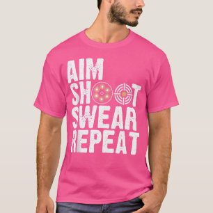 Camiseta Mira Dispara r Repete Arma Fogo Caça Tiro Ra