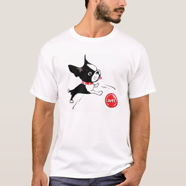 Camiseta Mirabelle o Tshirt do salto do terrier de Boston (Frente)