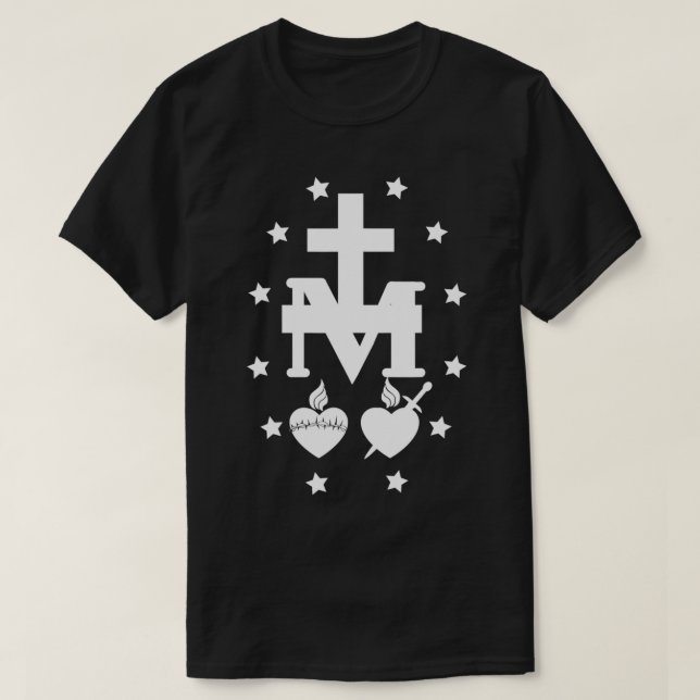 Camiseta Miraculous Medal Of Immaculate Conception Catholic (Frente do Design)