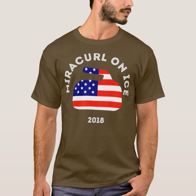 Camiseta Miracurl no gelo 2018 - Pedra Americana de Bandeir (Frente)