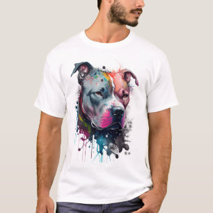 Camiseta Mirada seria + corazón amável: pitbull