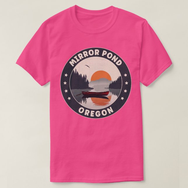Camiseta Mirror Pond Oregon Sunset (Frente do Design)