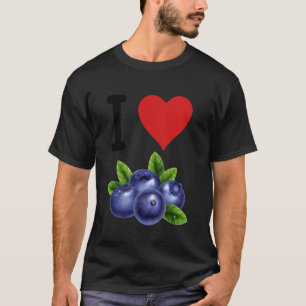 Camiseta Mirtilo Fruta Eu Amo Mirtilos Alimento Saudável Fr