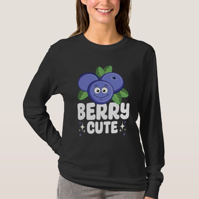 Camiseta Mirtilo Fruta Fruta Fofa (Frente)