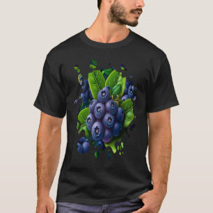 Camiseta Mirtilo Frutas Horticultura Legumes Homens Mulhere