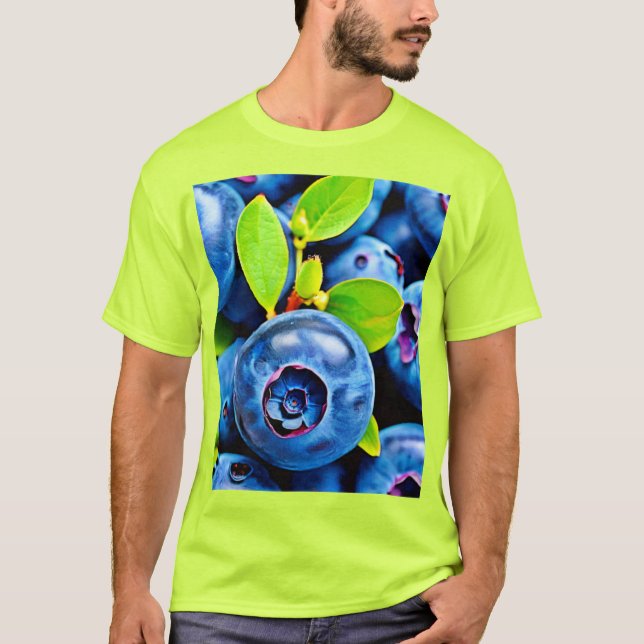 Camiseta Mirtilos Frescos Close-Up (Frente)