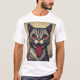 Camiseta Mischievous Meow: Um Vintage Pop