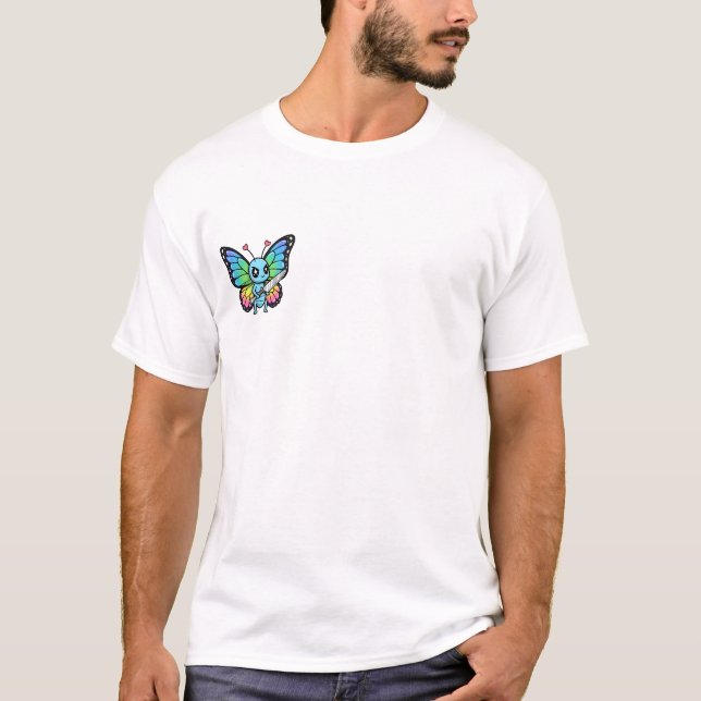 Camiseta Mischievous Rainbow Butterfly (Frente)