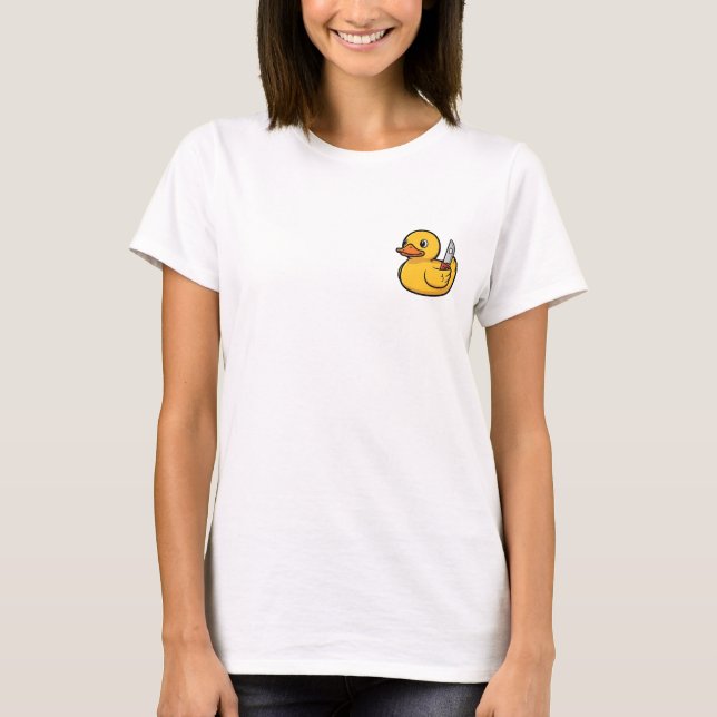 Camiseta Mischievous Rubber Duck Illustration (Frente)