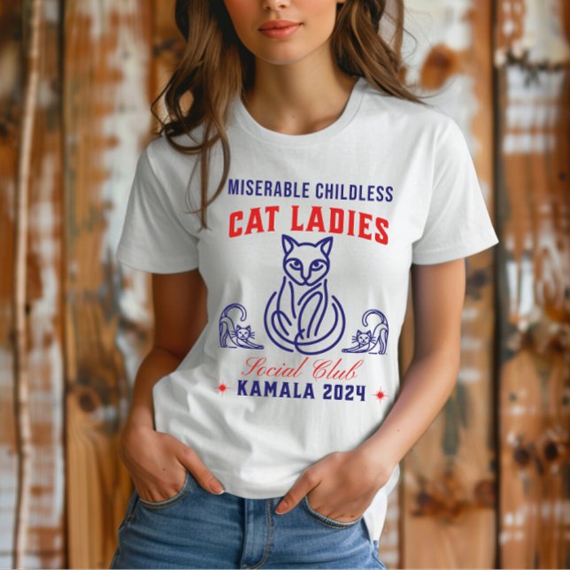 Camiseta Miseráveis Mulheres de Gato Infantis para Kamala 2 (Criador carregado)