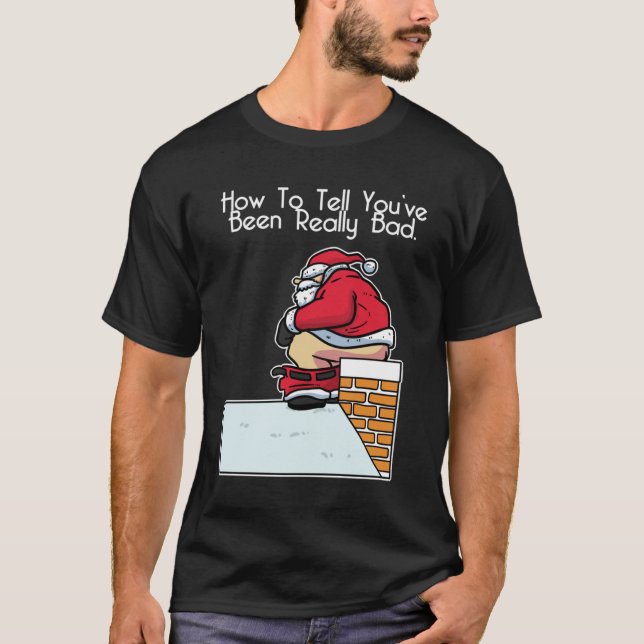 Camiseta Miserável Papai Noel Badass Prêmio de Natal Feio (Frente)