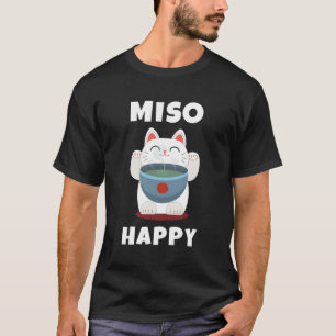 Camiseta Miso Feliz Gift Miso Gift Gift Gift de Animação de