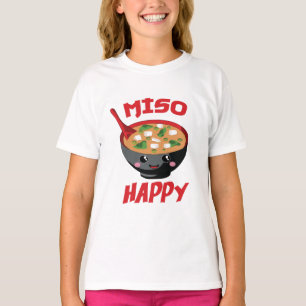 Camiseta Miso Happy Funny Comida Kawaii
