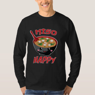 Camiseta Miso Happy Funny Comida Kawaii