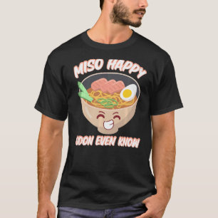 Camiseta Miso Happy Udon Até Conhece A Comida Japonesa Miso