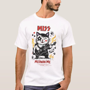 Camiseta MISS – Paródia de Gato de Rock Meowan Me