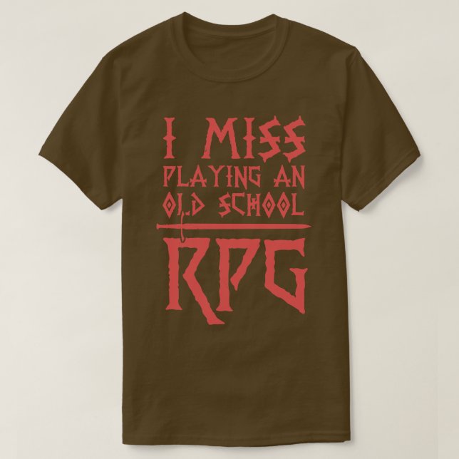 Camiseta Miss Tocando Um RPG Da Escola Antiga (Frente do Design)