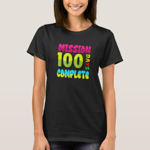 Camiseta Missão 100 Dias De Escola Completa Aluno Ensina
