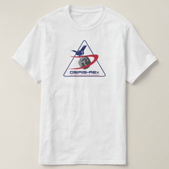 Camiseta Missão asteróide/OSIRIS-REx do retorno da amostra (Frente do Design)