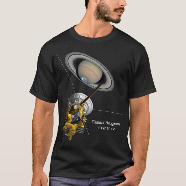 Camiseta Missão Cassini Huygens ao Planeta Saturno (Frente)