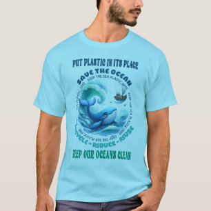 Camiseta Missão das Baleias: Salve nossos Oceanos