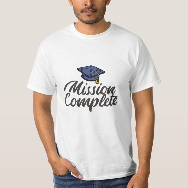 Camiseta Missão de graduação concluída (Frente)