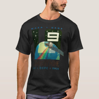 Camiseta Missão de logotipo LANDSAT 9 - vintage look Essent