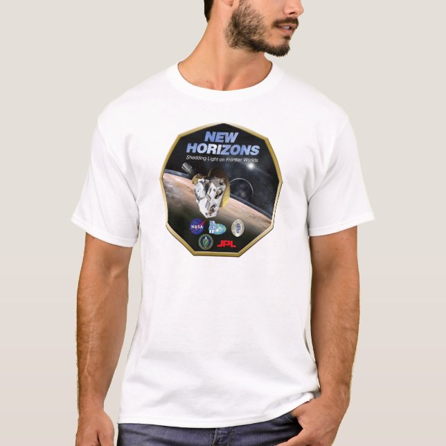 Camiseta Missão de New Horizons a Pluto! (Frente)