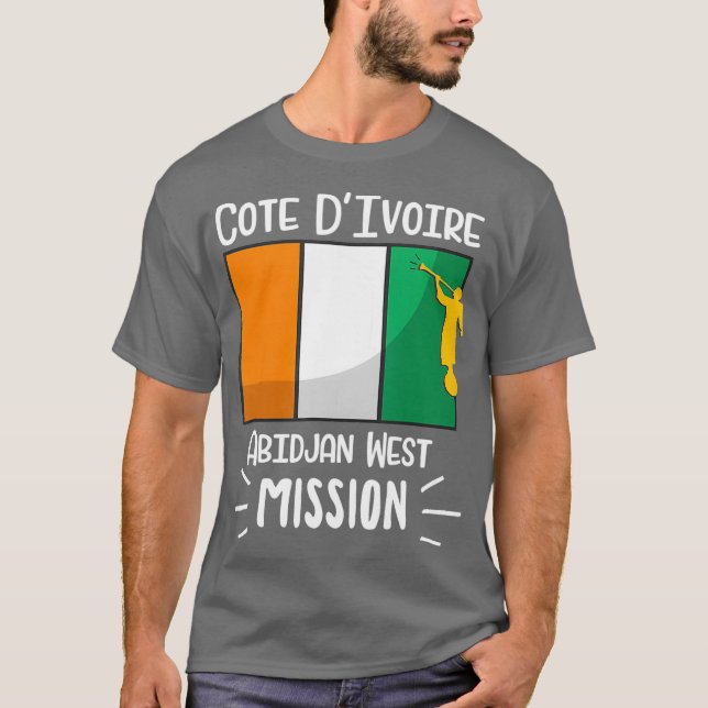Camiseta Missão LDS Cote DIvoire Abidjan West Mormon (Frente)