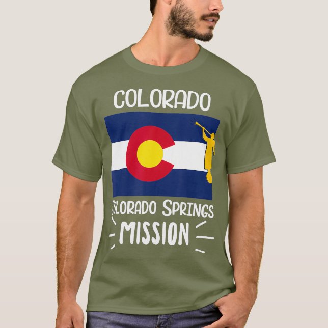 Camiseta Missão LDS do Colorado Primaveras Mormon (Frente)