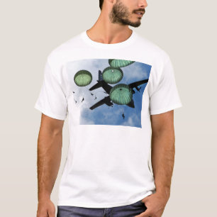 Camiseta Missão maciça do salto, pára-quedas, exército