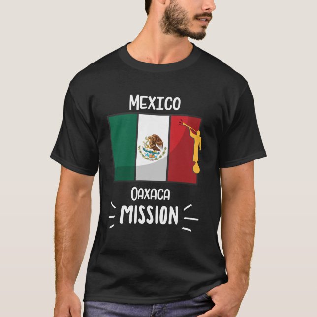 Camiseta Missão Missionária da Missão LDS do México Oaxaca  (Frente)