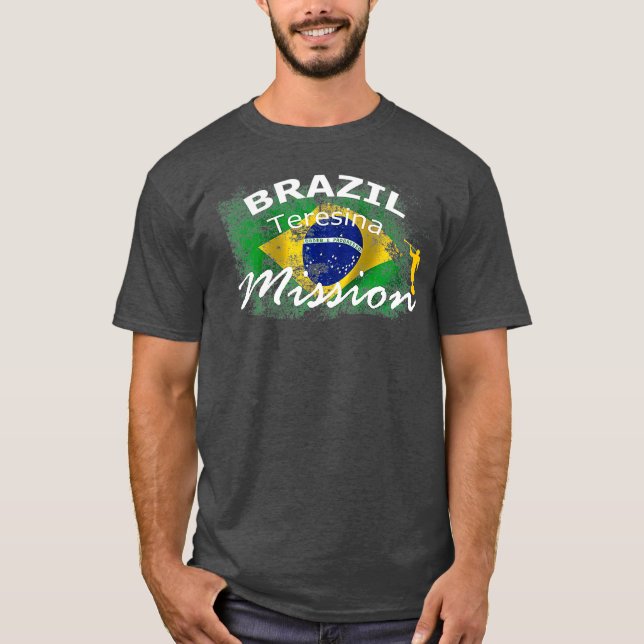 Camiseta Missão Missionária do Brasil Teresina Mormon LDS (Frente)