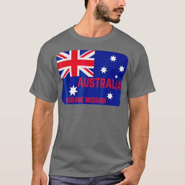 Camiseta Missão Mórmon do LDS Brisbane da Austrália (Frente)