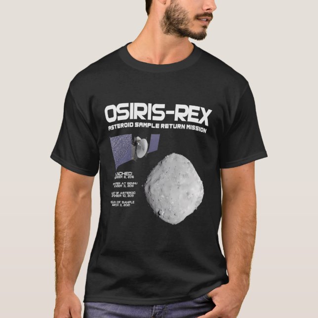Camiseta Missão Osiris Rex Para Bennu Asteroide (Frente)