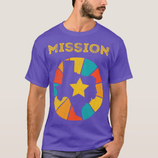 Camiseta Missão Texas Vintage angustiada Souvenir 1
