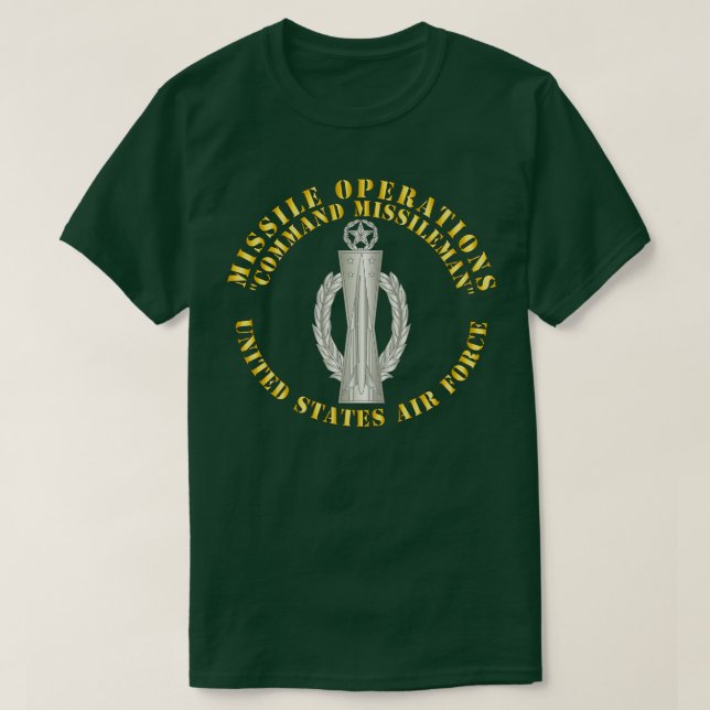Camiseta Mísseis Mísseis USAF Comand or Maste (Frente do Design)